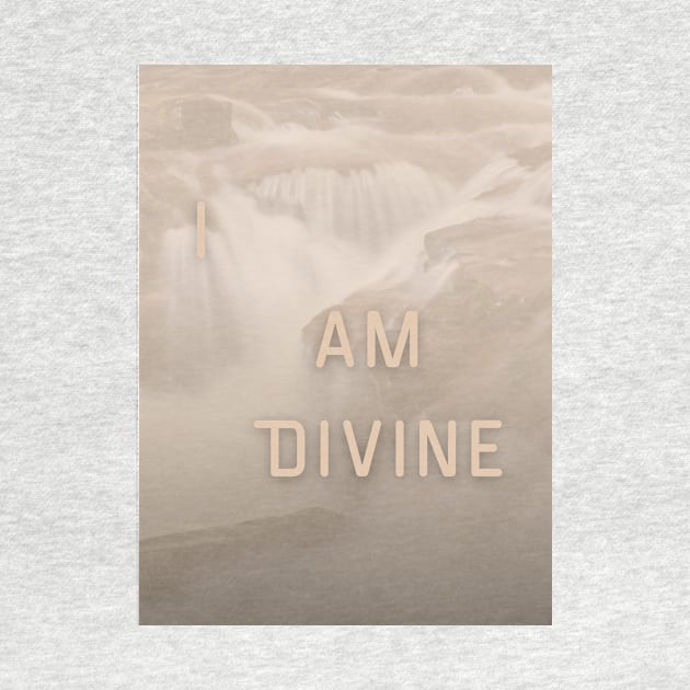 I am Divine Affirmation Waterfall Graphic by WonderfulHumans